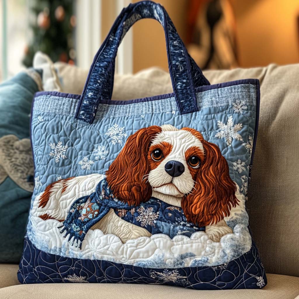 Spaniel Quilted Tote Bag Funny Presents For Dogs
