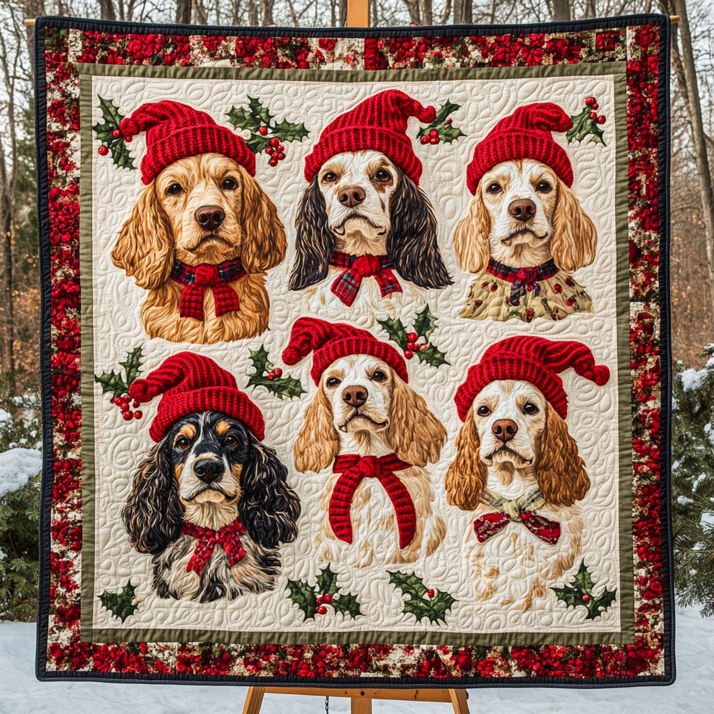 Spaniel Radiance Quilted Blanket Gift For Animal Lover