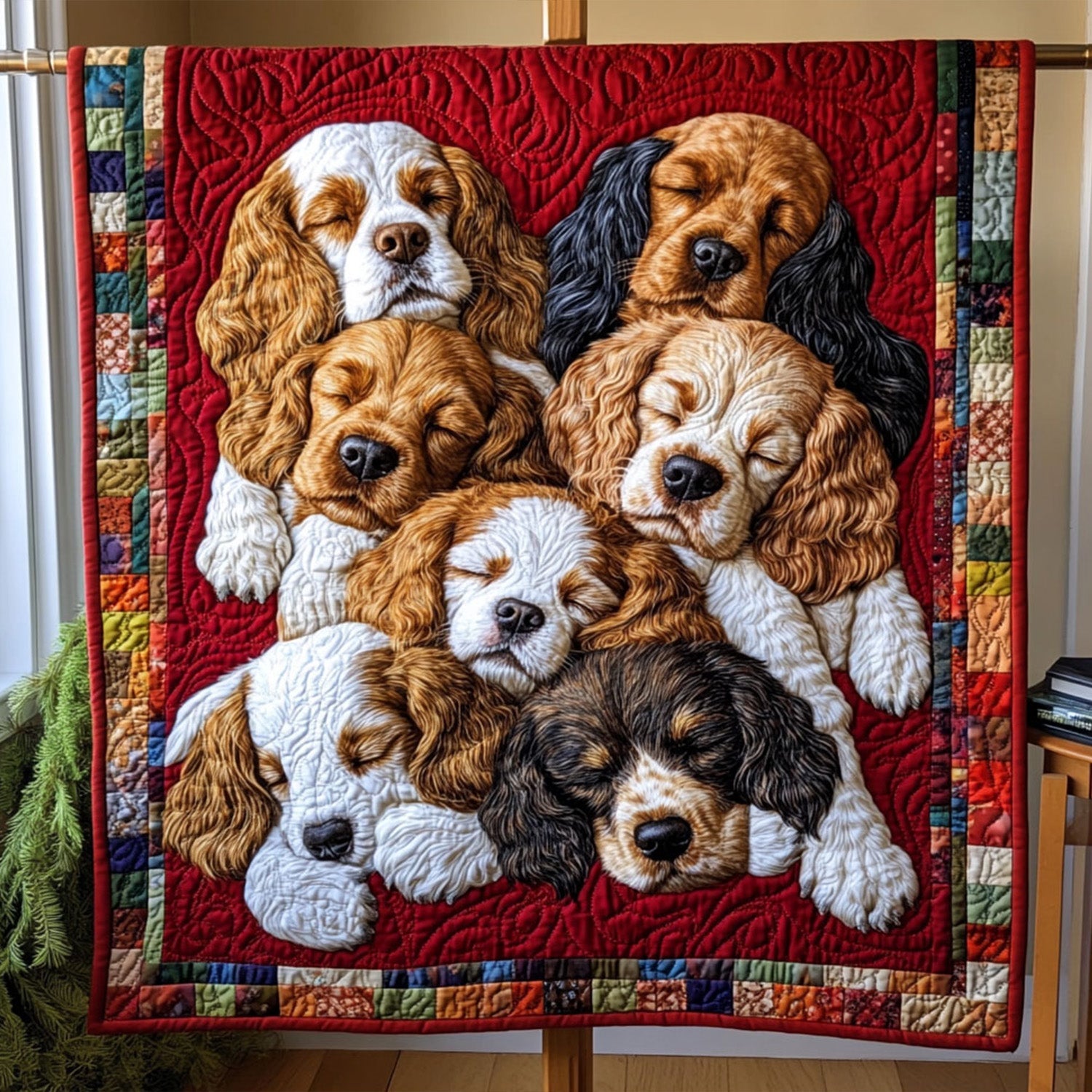 Spaniel Reflections Quilted Blanket Dog And Owner Gift Ideas