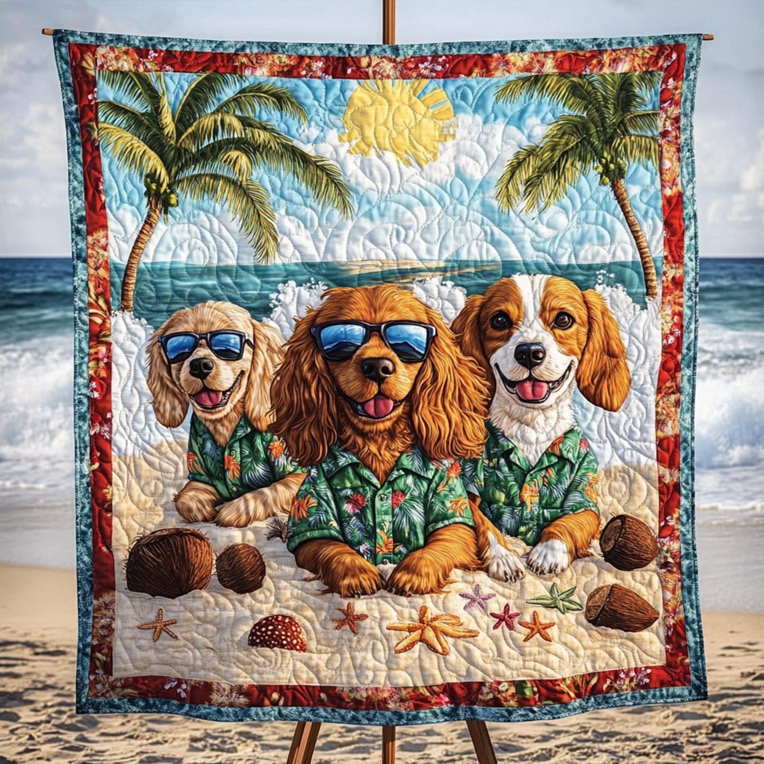 Spaniel Seasons Change Quilted Blanket Dog And Owner Gift Ideas