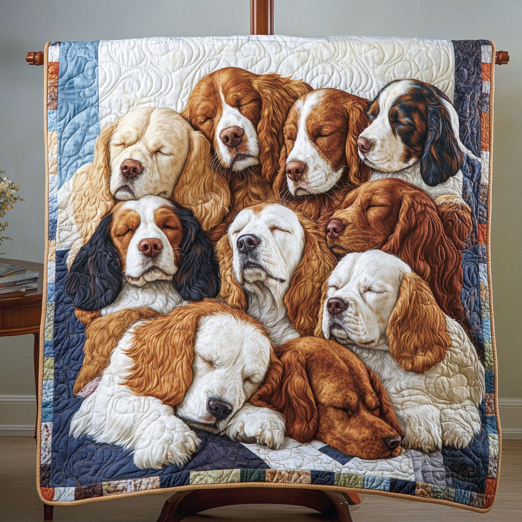 Spaniel Serenity Quilted Blanket Dog And Owner Gift Ideas