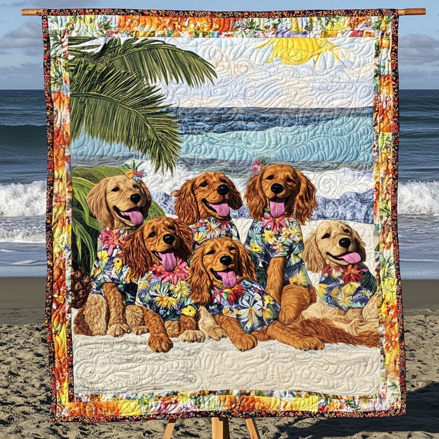 Spaniel Summer Glow Quilted Blanket Dog And Owner Gift Ideas