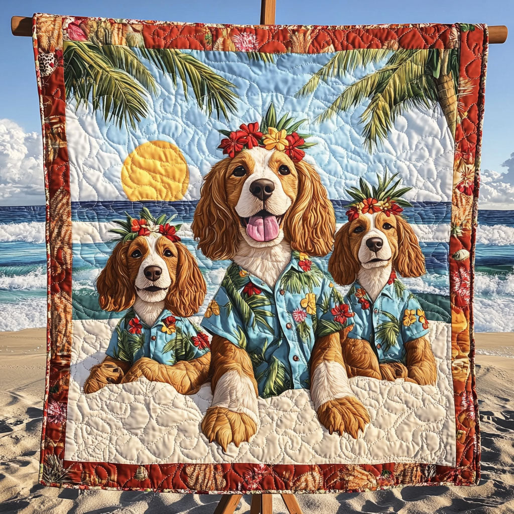 Spaniel Under the Sun Quilted Blanket Dog And Owner Gift Ideas