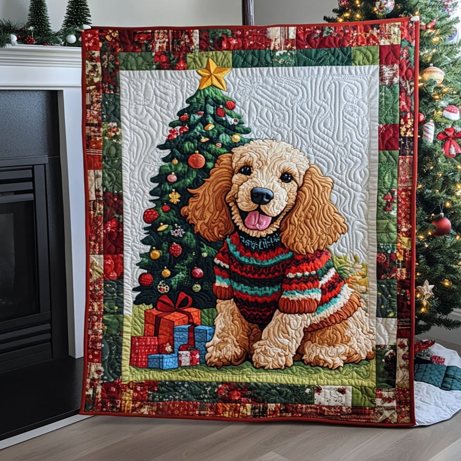 Spaniel Winter Tale Quilted Blanket Dog And Owner Gift Ideas