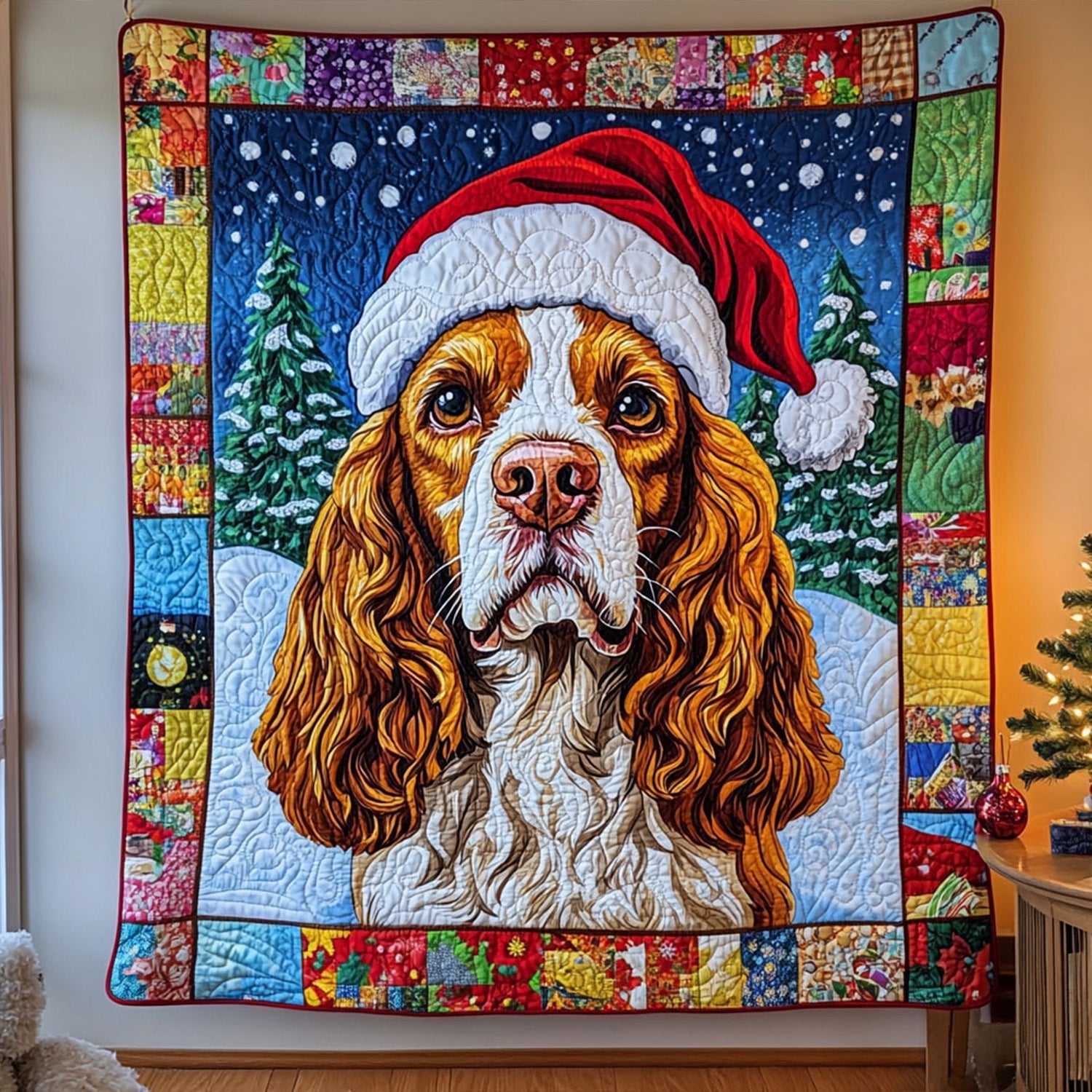 Spaniel Woodland Adventure Quilted Blanket Dog And Owner Gift Ideas