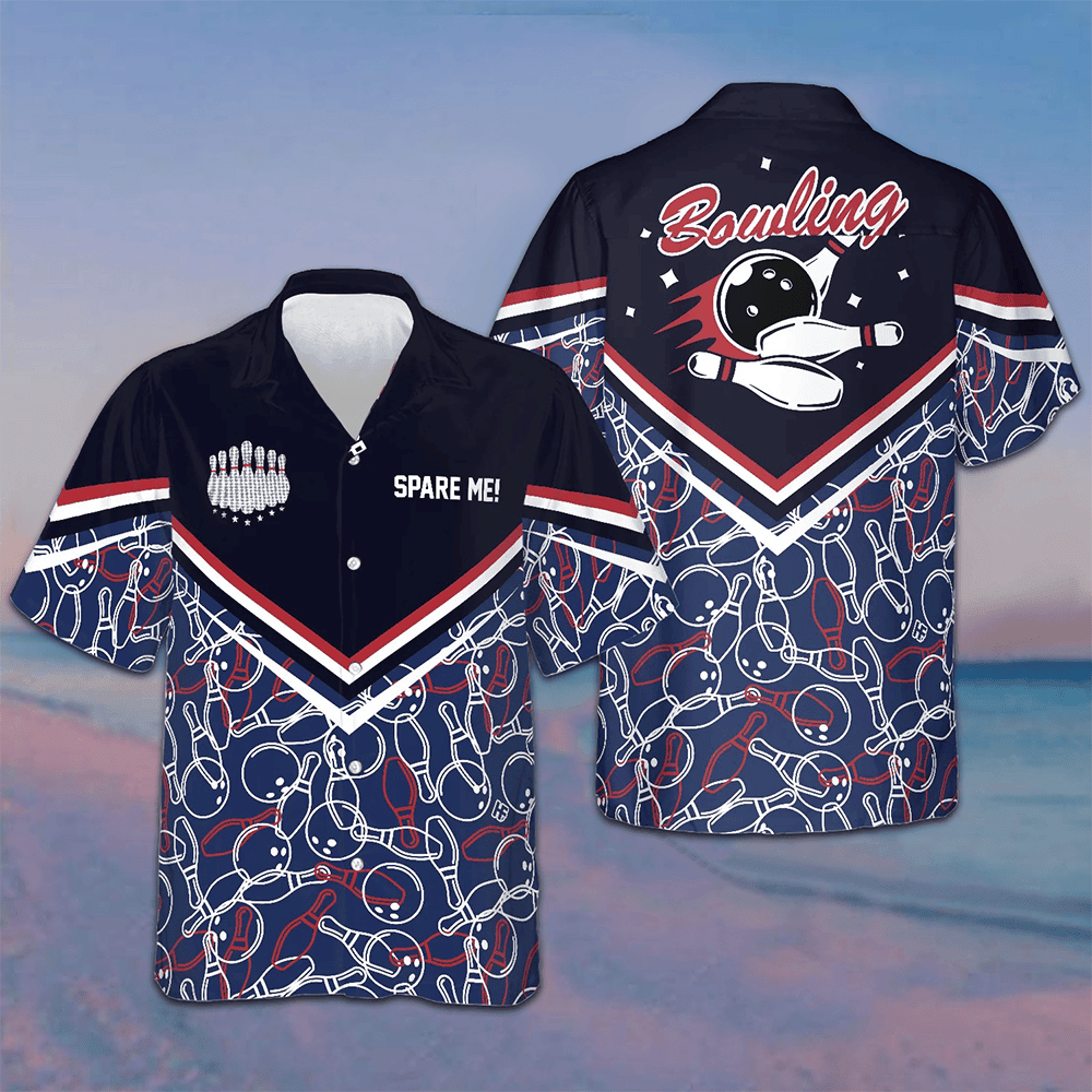Spare Me Bowling Hawaiian Shirt Men's Button Down Shirts Gifts For Bowling Lovers Spare Me Bowling Hawaiian Shirt Men's Button Down Shirts Gifts For Bowling Lovers