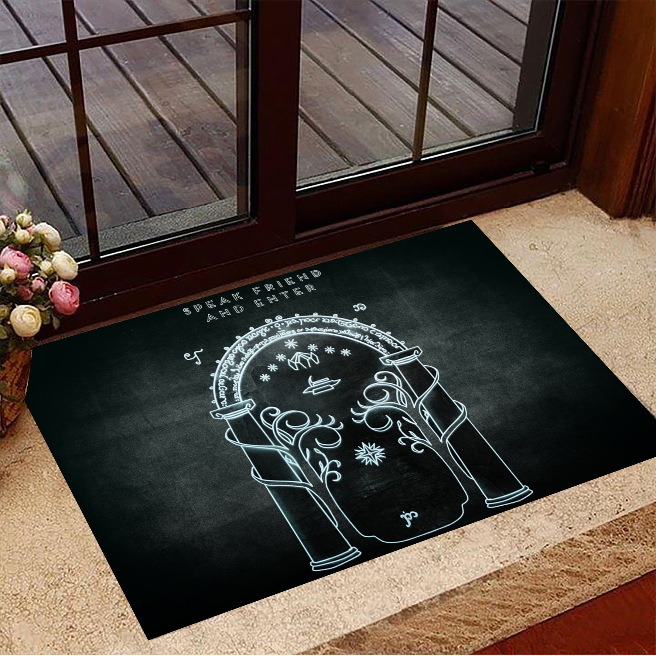 Speak Friend And Enter Doormat Christmas Door Decorations Housewarming Gifts
