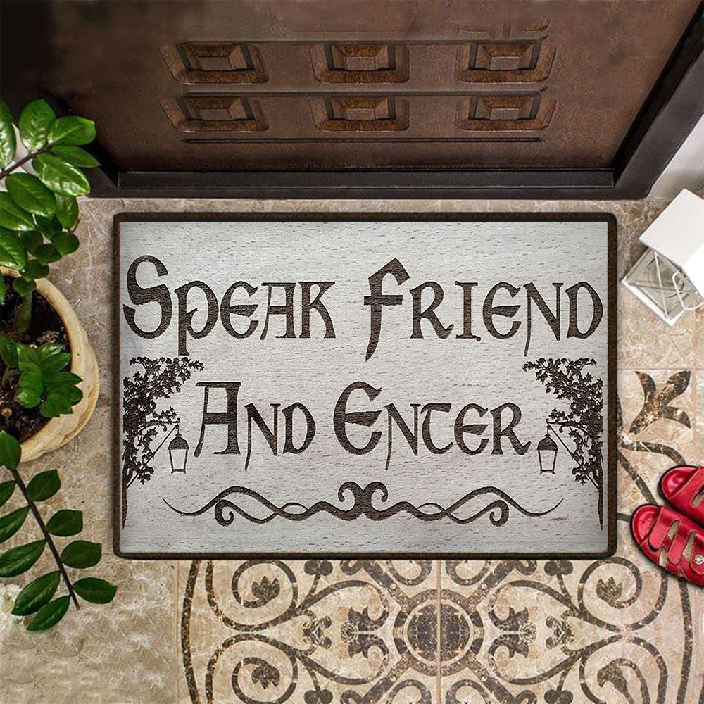 Speak To Friend And Enter Doormat Funny Outdoor Mat Entrance Door Mat Entry Mat For Sale