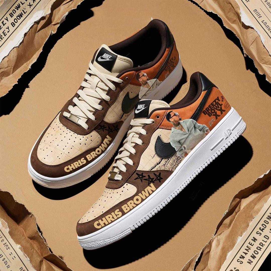 SPECIAL Chris Brown Breezy Bowl XX Nike Air Shoes Music Gift Ideas For Guys
