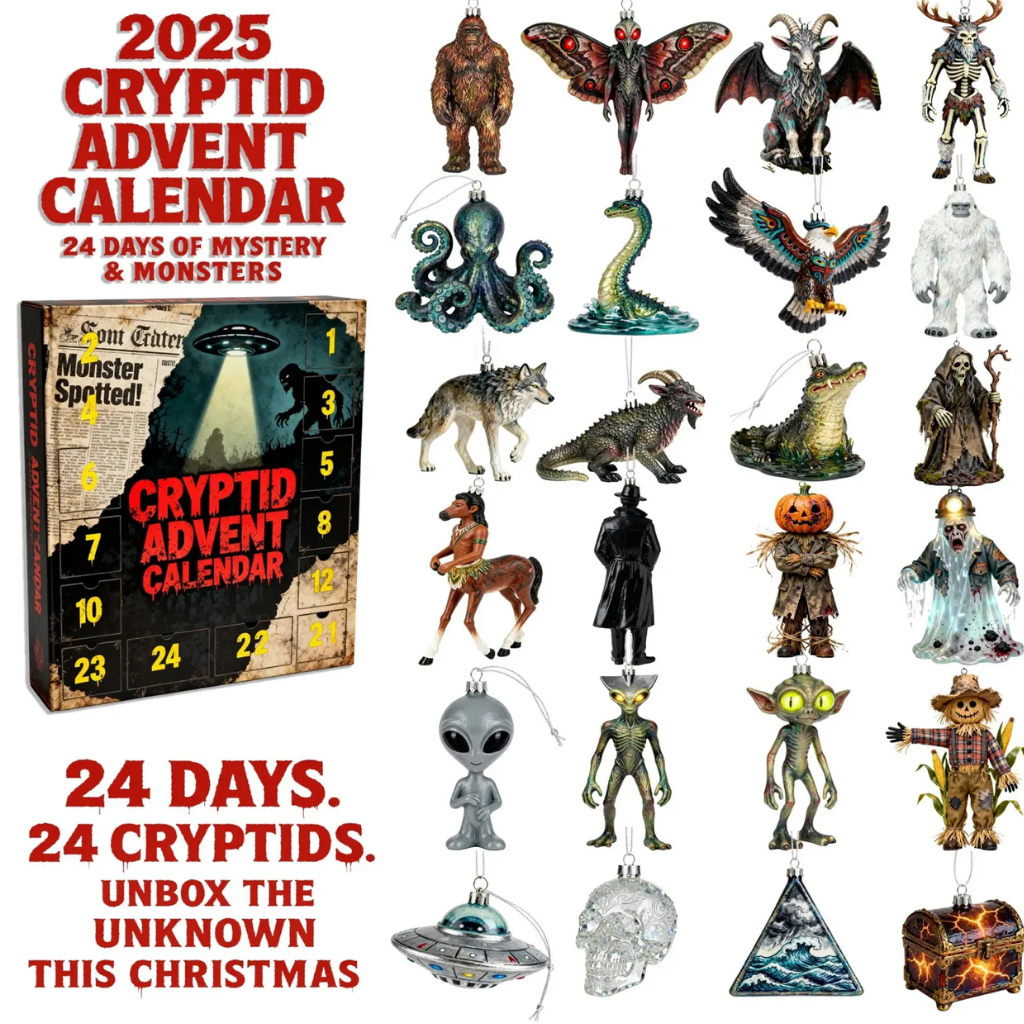 Special Cryptid Ornament Advent Calendar Xmas Calendar Countdown Mythology Lover Christmas Gift