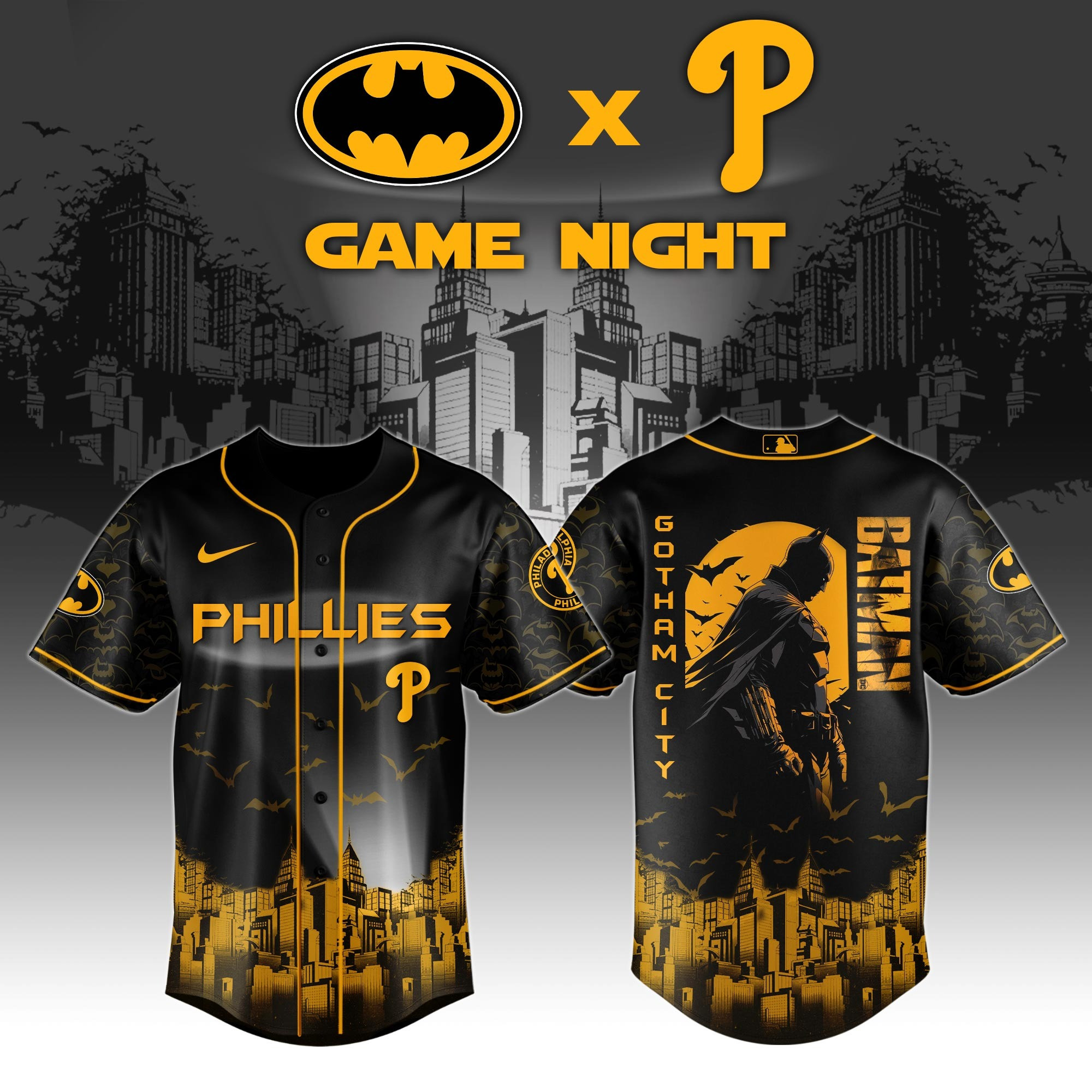 Special Edition Batman Game Night Jersey For Philadelphia Phillies Fans