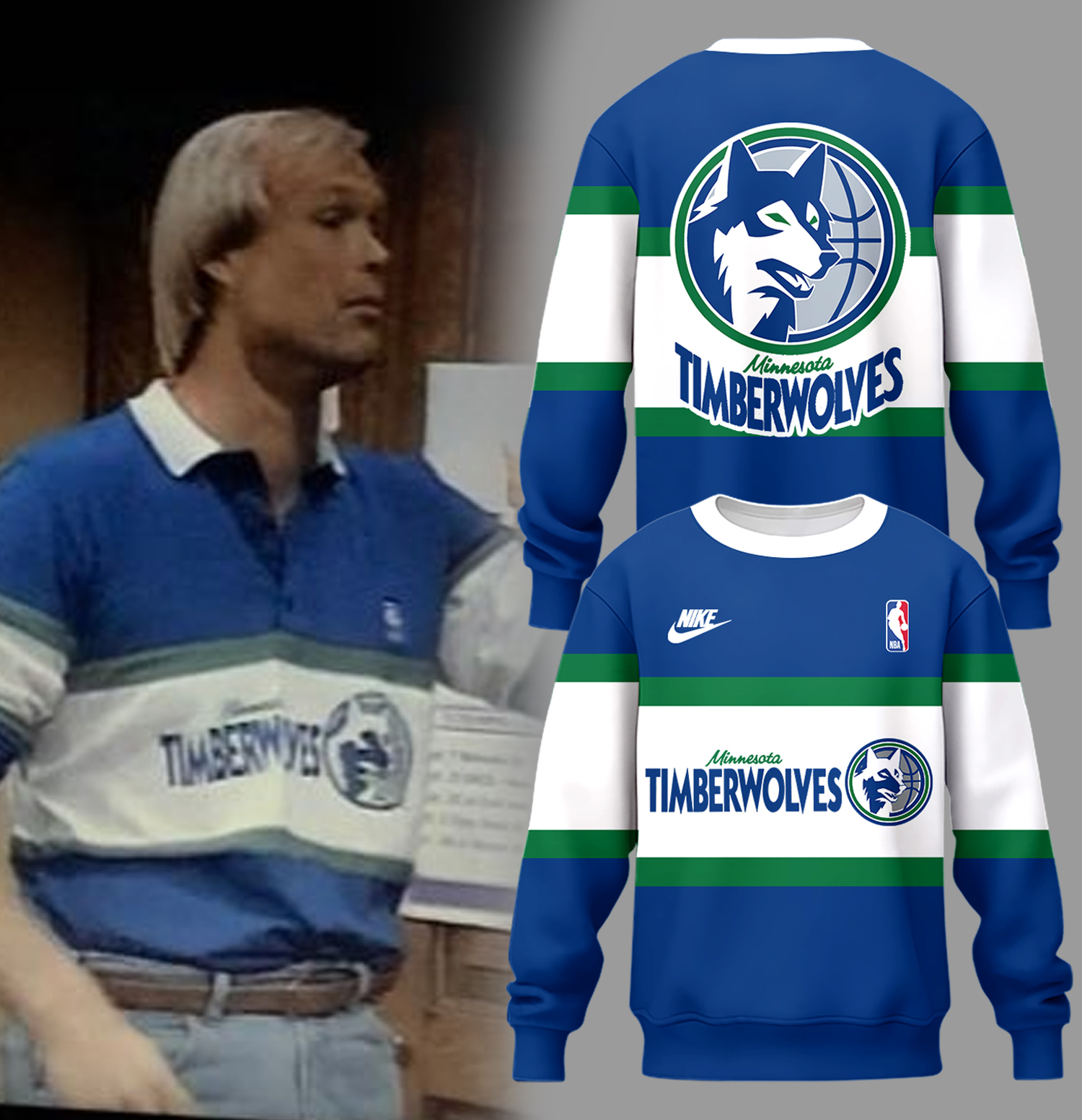Special Edition Timberwolves Retro Sweatshirt Best Basketball Gifts