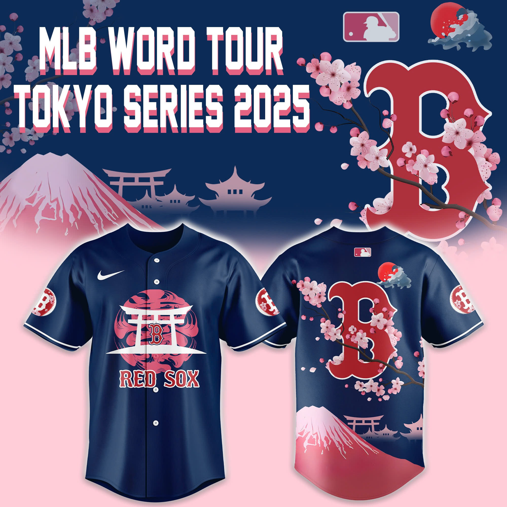 Special New Boston Red Sox Fuji Mount Tokyo Series2025 Baseball Jersey Gift For Fans