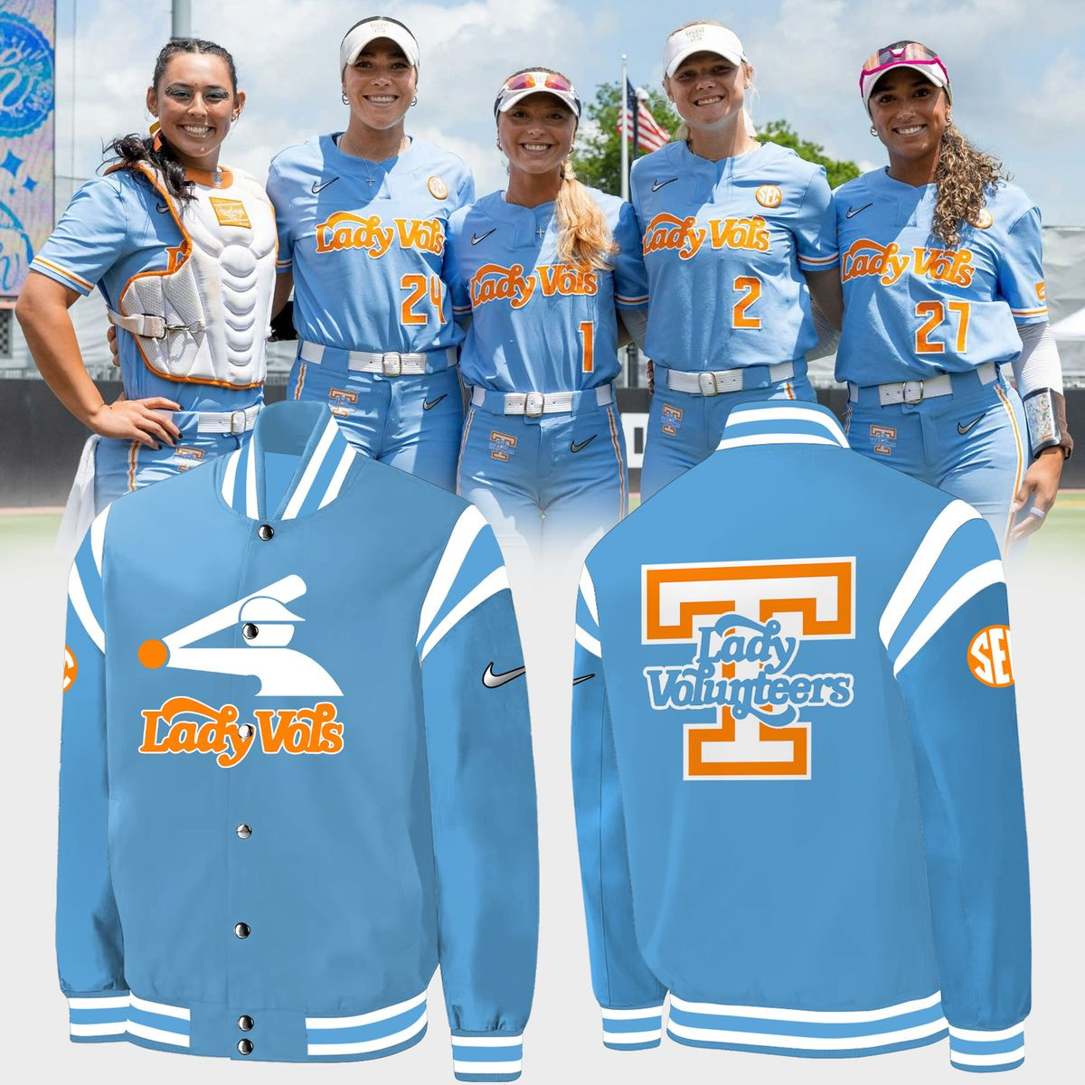 Special New Lady Vols Softball Summitt Blue Bomber Jacket Unique Gifts For Softball Fans
