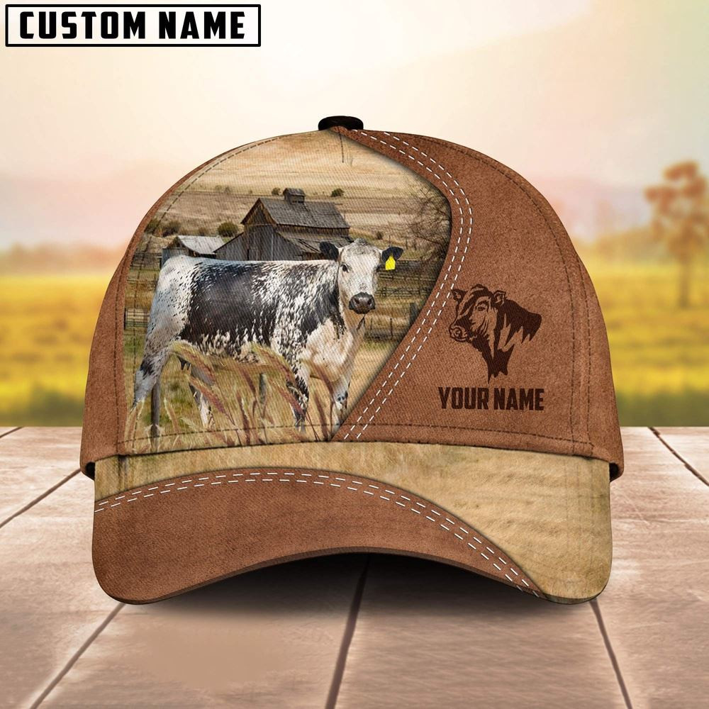 Speckle Park Customized Name Brown Cap Farmer Baseball Cap Gift For Farmer