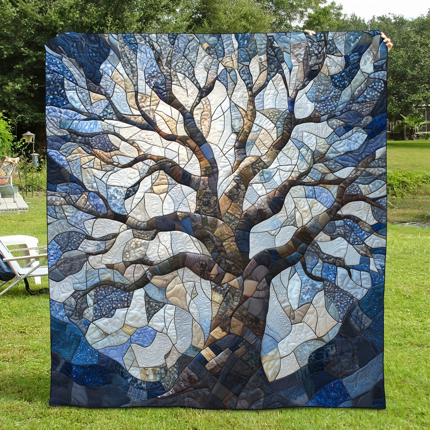 Spectrum Tree Quilted Blanket Tree Of Life Memorial Gift