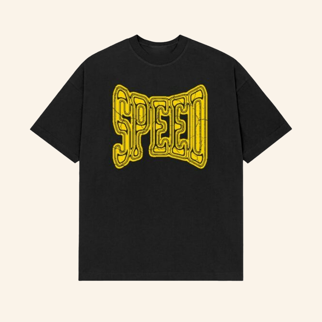 Speed Merch Gold Logo Black T-Shirt Christmas Gifts For Boyfriend Speed Merch Gold Logo Black T-Shirt Christmas Gifts For Boyfriend