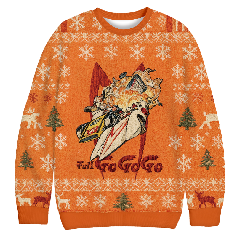 Speed Racer Vintage Christmas Ugly Sweatshirt Holiday Season Gag Gift Top