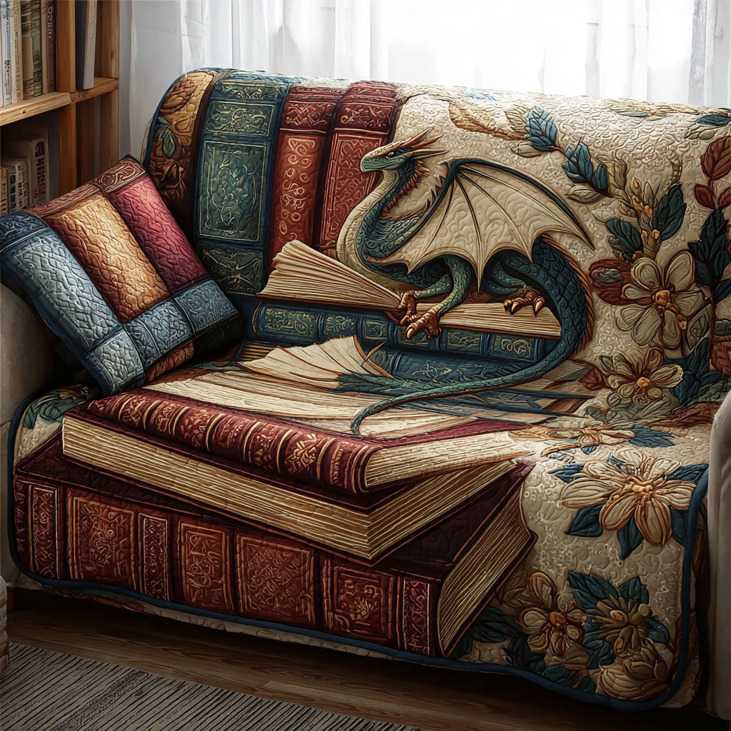 Spellbound Stories Quilted Sofa Cover Home Decorattions Christmas Presents For Book Lovers