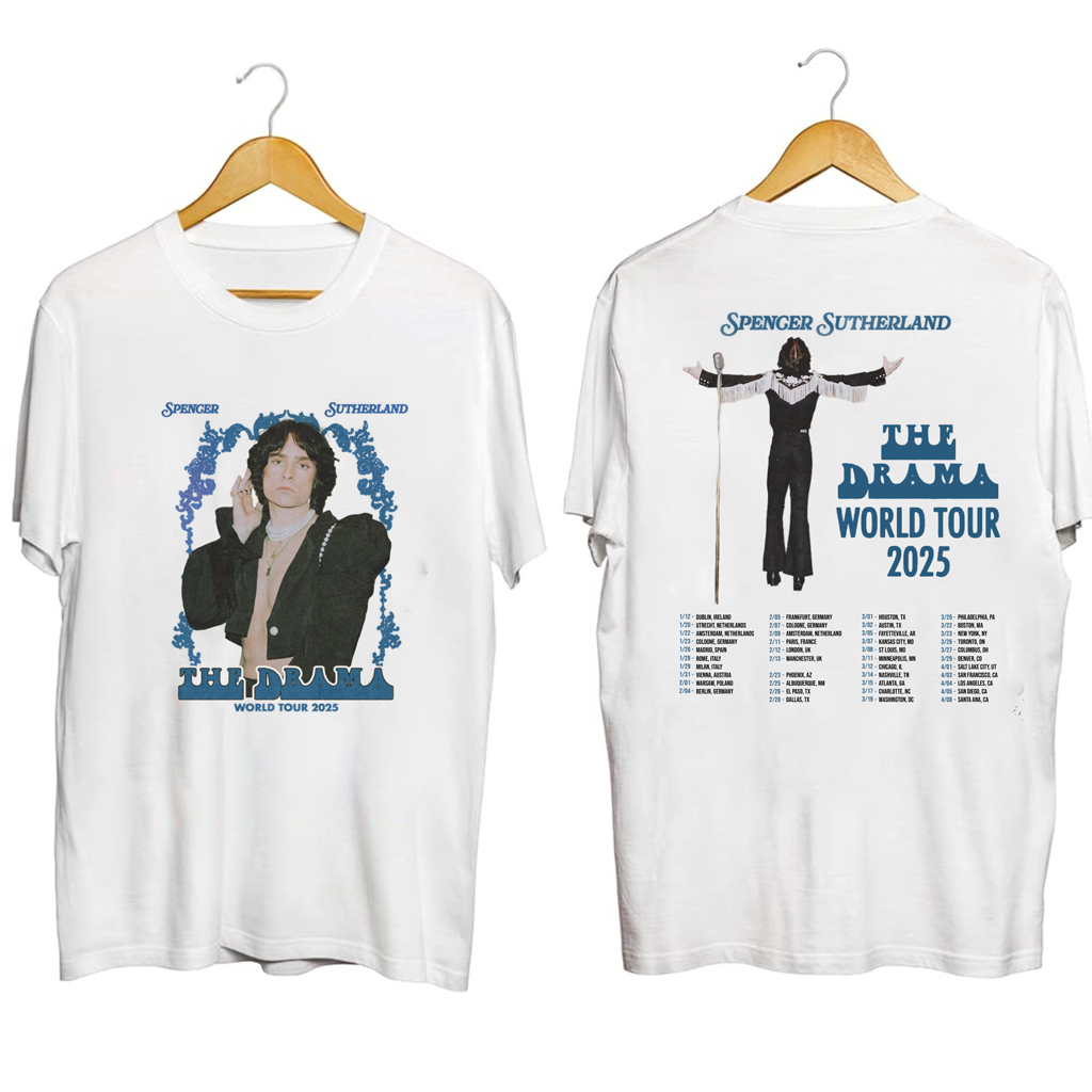 Spencer Sutherland World Tour 2025 Shirt Spencer Sutherland Merch Gifts For Music Fans Spencer Sutherland World Tour 2025 Shirt Spencer Sutherland Merch Gifts For Music Fans