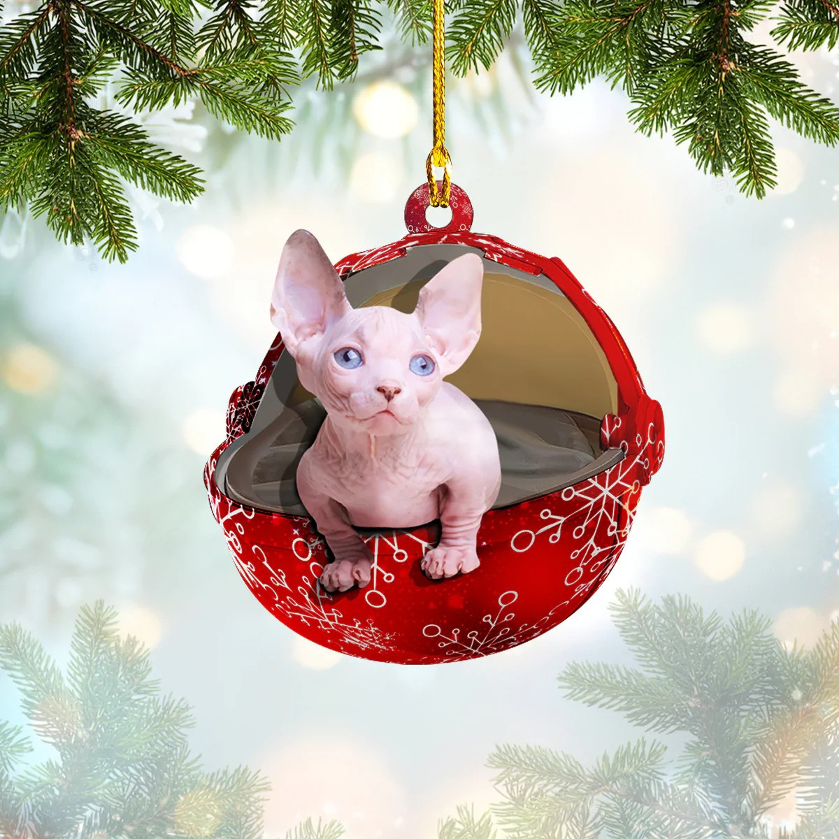 Sphynx Cat Ornament 2024 Sphynx Cat Christmas Ornament Decoration Gift Ideas