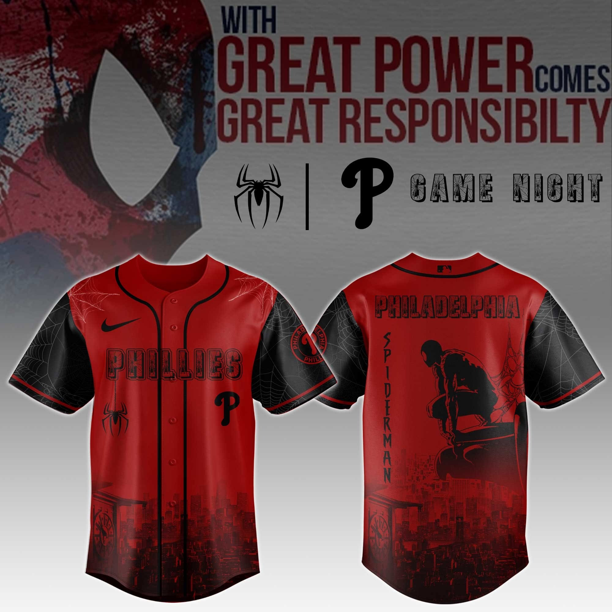 Spider-Man Jersey For Philadelphia Phillies Gift For Phillies Fans