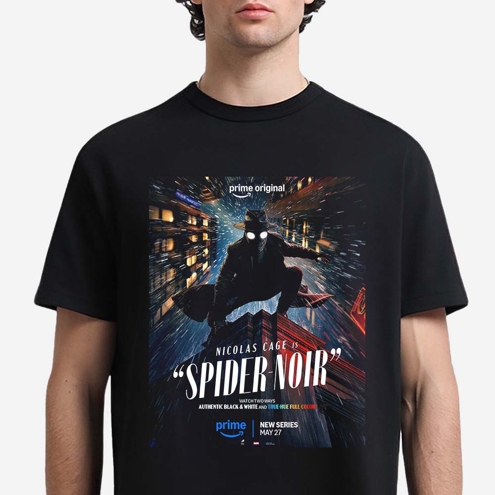 Spider Noir Starring Nicolas Cage T-Shirt Spider Noir Prime Shirt Unique Gift For Boyfriend
