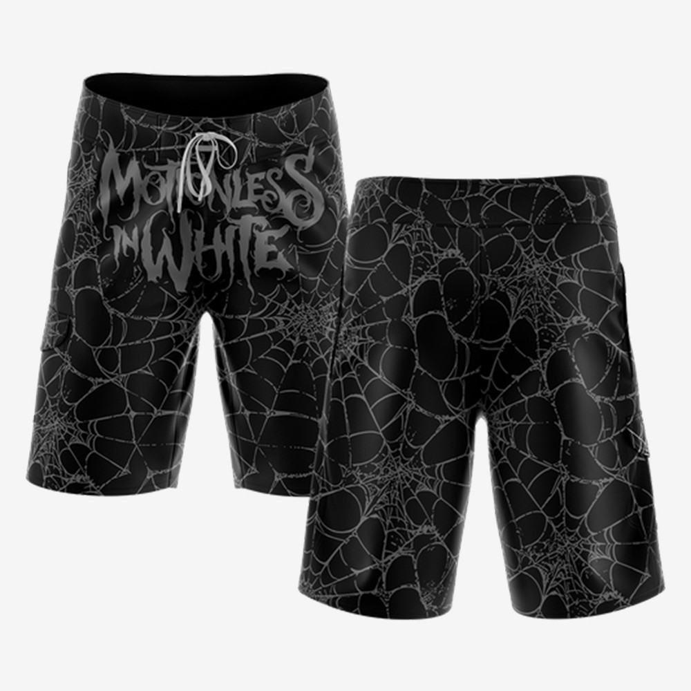 Spider Web Motionless In White Shorts Motionless In White Merch Unique Gift For Boyfriend