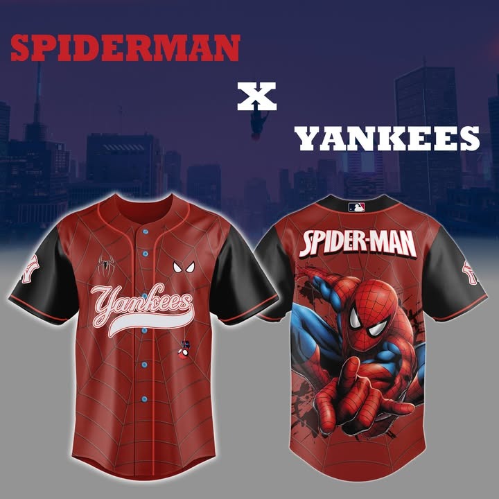 Spiderman x New York Yankees Epic Jersey Baseball Player Gift Ideas