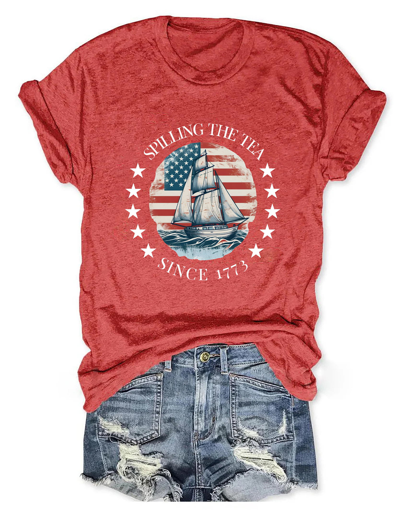 Spilling The Tea Since 1773 T-Shirt Funny Clothes Hilarious Present For Her