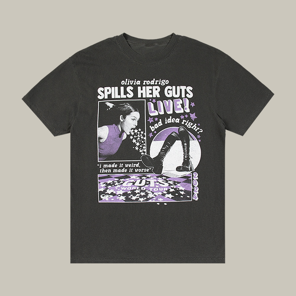Spills Her Guts Olivia Rodrigo T-Shirt Music Concert Outfit Olivia Rodrigo Lover Present