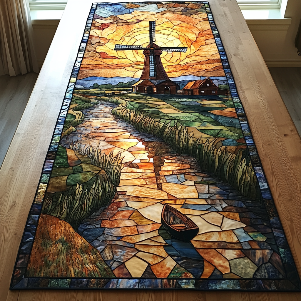 Spinning Horizon Quilted Table Runner Dining Table Decor Ideas Best Gifts For Nature Lovers