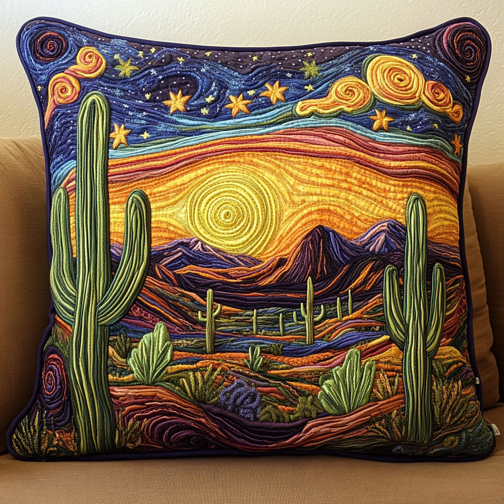 Spiral Cactus Quilted Pillow Case Best Cool Pillow Cases Best Cactus Gifts Plant