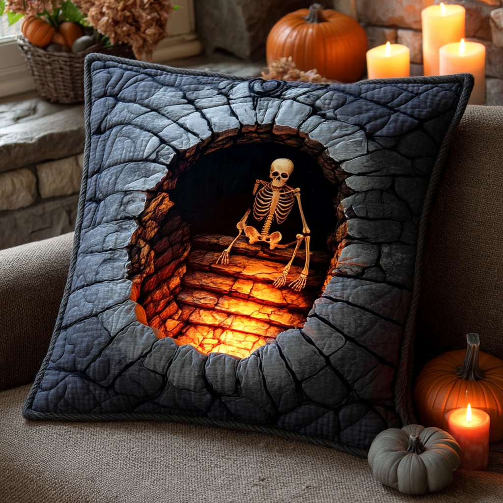 Spiral Tomb Quilted Pillow Case Best Cool Pillow Cases Halloween Gift Ideas For Adults