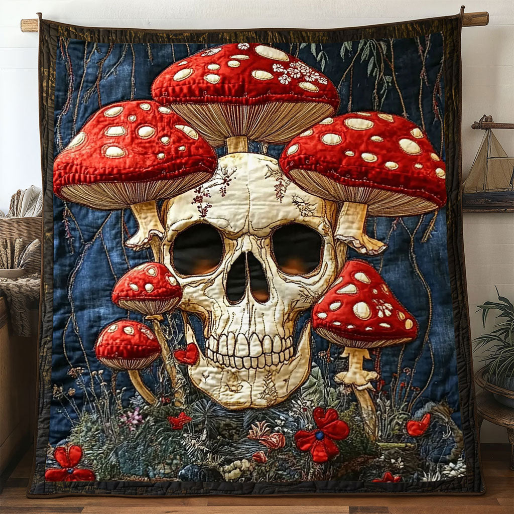 Spirit Garden Skull Quilt Soft and Cozy Quilt Blanket for Comfortable Sleep