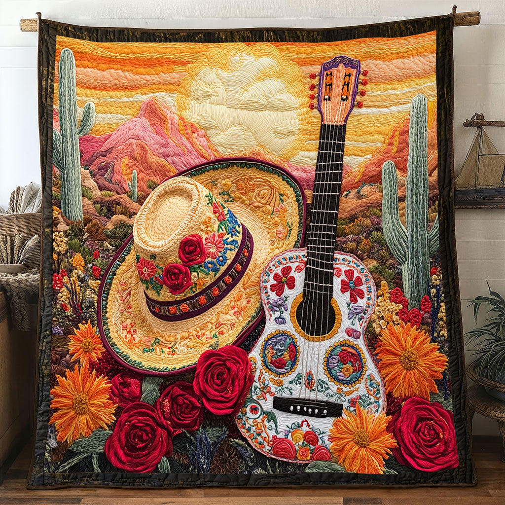 Spirit Guitar Quilt Beautiful Quilt Blanket Gift for Home Decoration