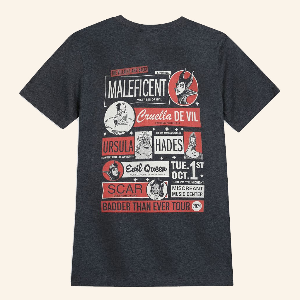 Spirit Jersey Merch Disney Villains World Tour Everyday T-Shirt Gifts For Mom Spirit Jersey Merch Disney Villains World Tour Everyday T-Shirt Gifts For Mom