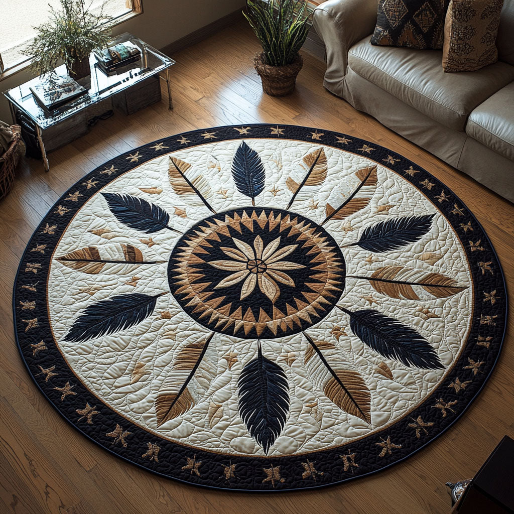 Spirit Lines Quilted Round Mat Entryway Rug Ideas Dog Grandma Gift
