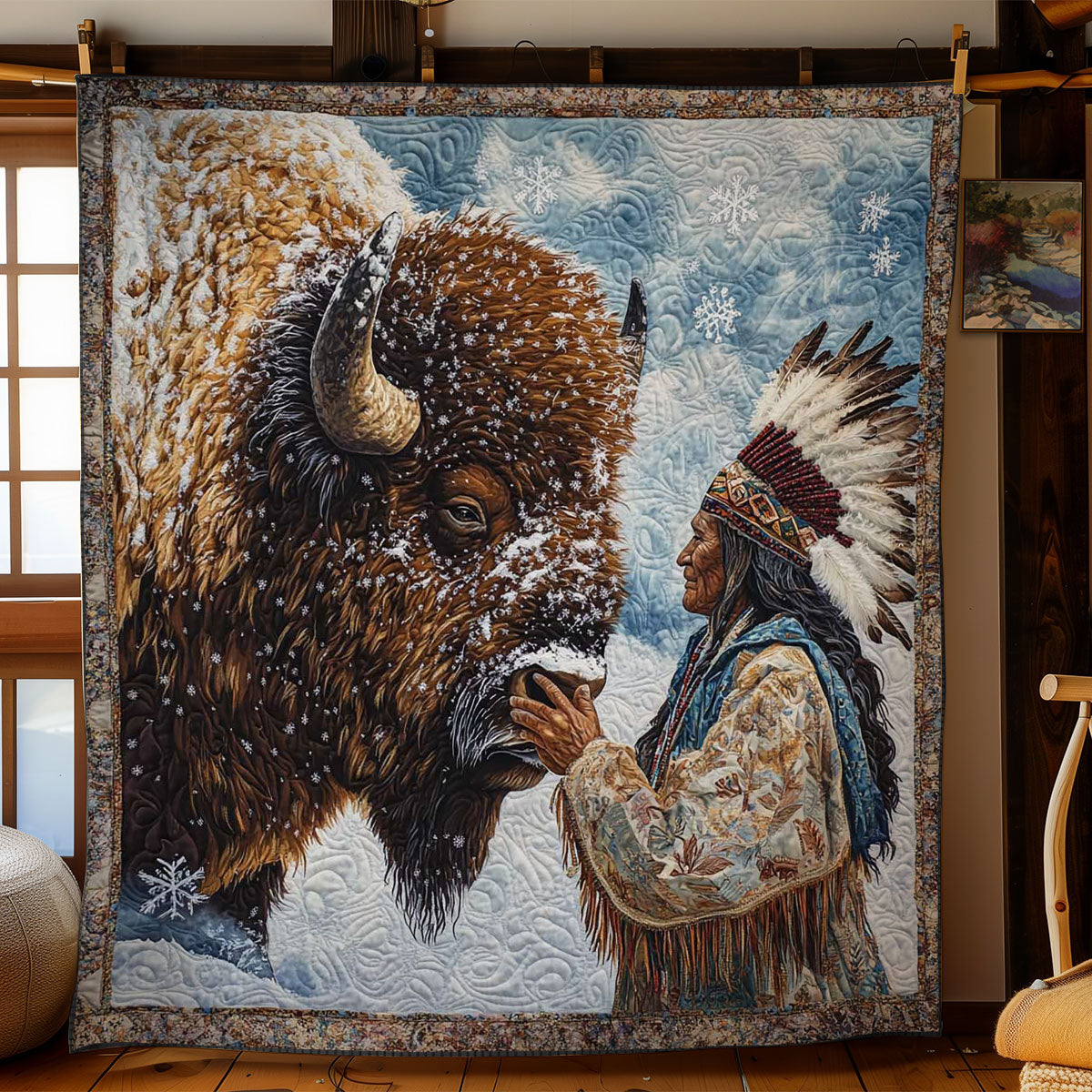 Spirit Of The Bison Quilt Ultra-Soft Quilt Blanket for Hotel-Like Experience