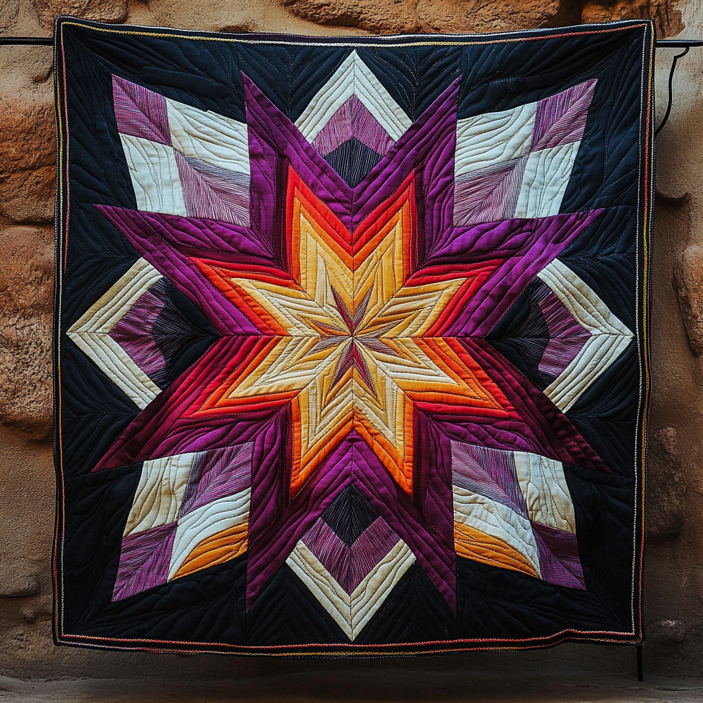 Spirit of the Earth Quilted Blanket Native American Gifts For Her