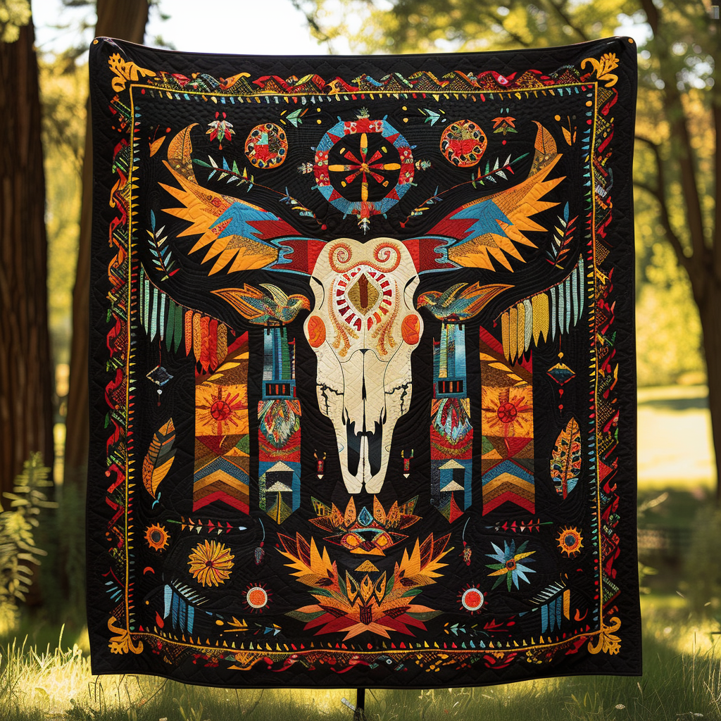 Spirit Of The Mesa Quilted Blanket Native American Gifts For Her