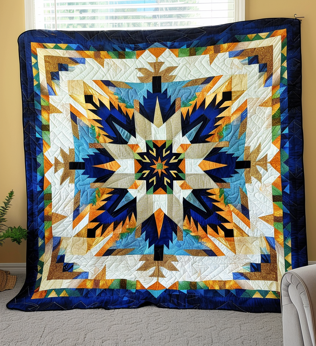 Spirit of the Mesa Quilted Blanket Native American Indian Gifts