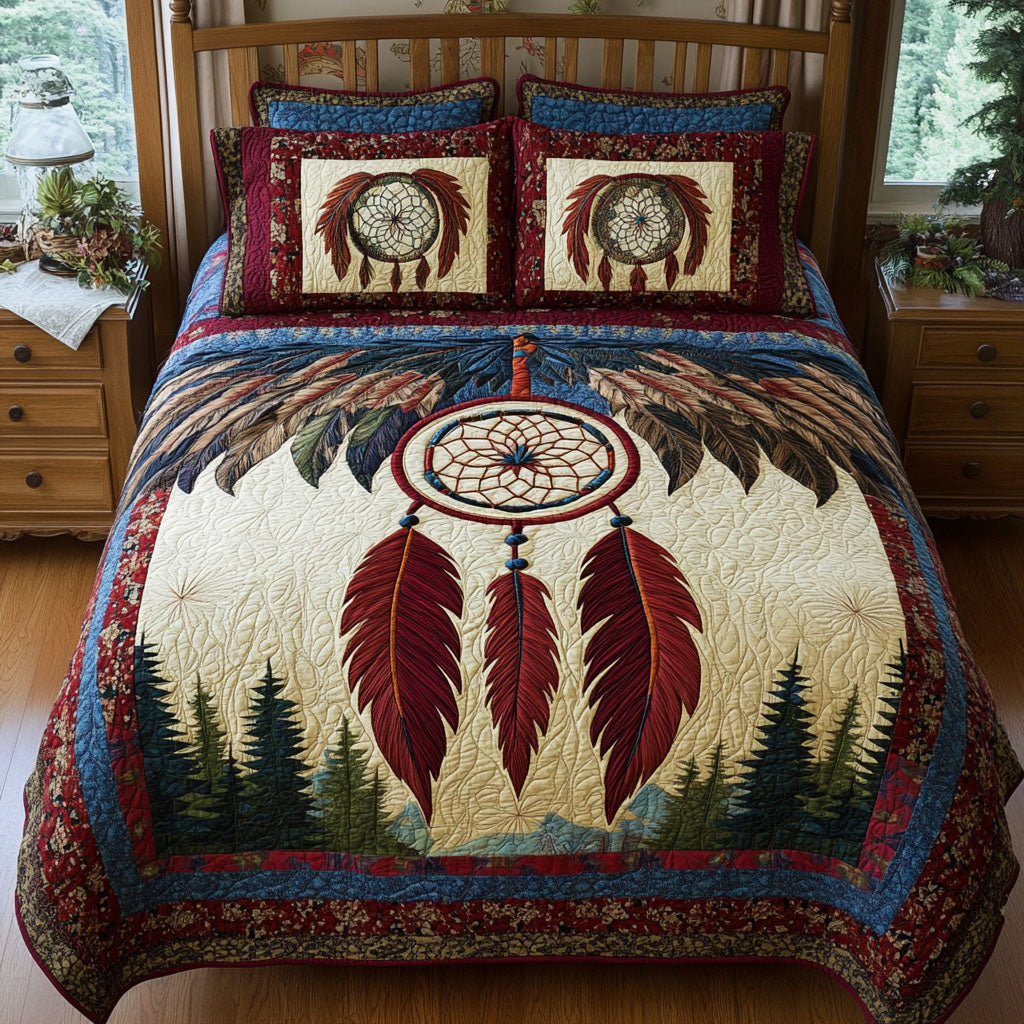 Spirit of the Night Quilted Bedding Set Bedroom Decorations Native American Related Gifts
