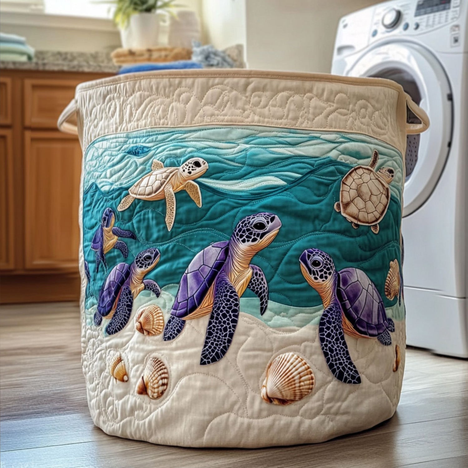 Spirit Of The Sea Quilted Laundry Basket Holiday Season Merch