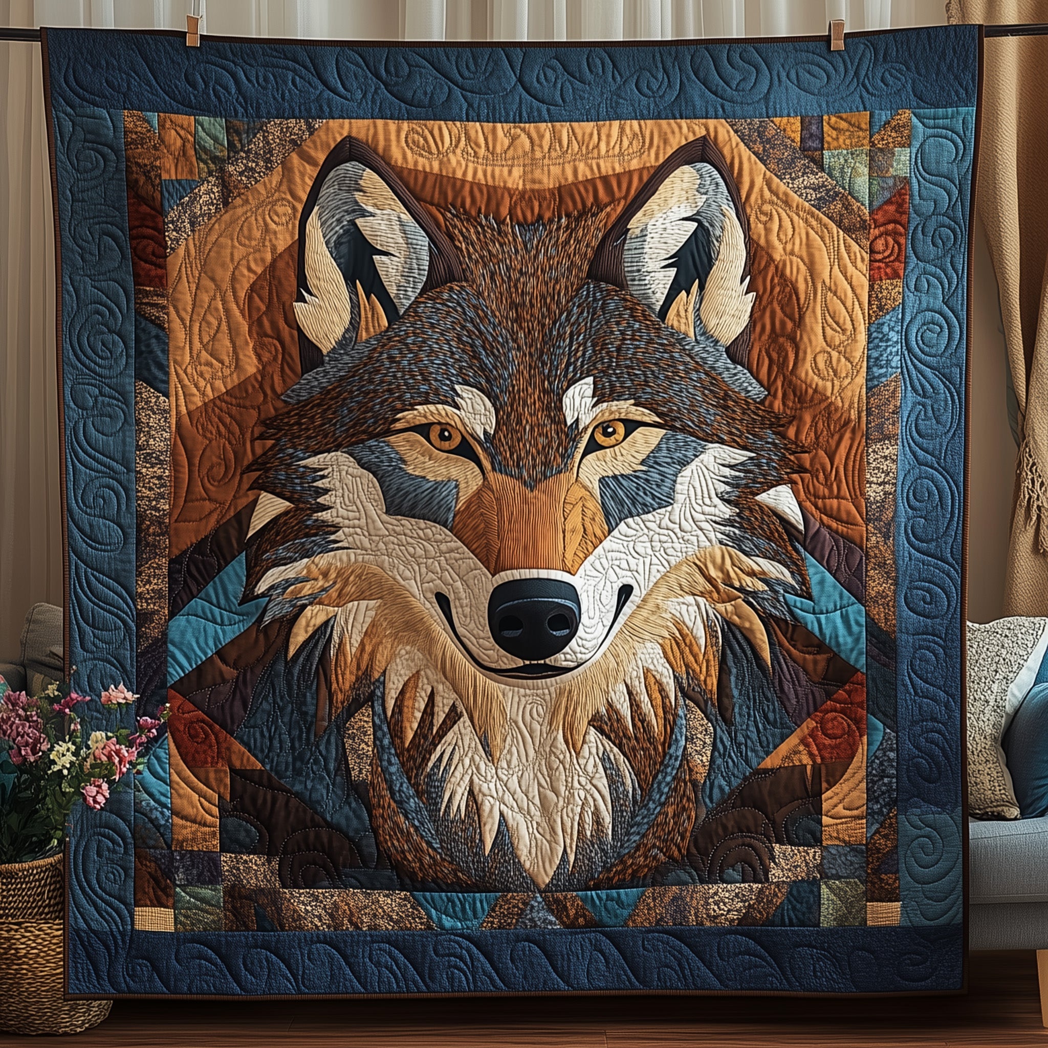 Spirit of the Wild Quilted Blanket Nice Throw BlanketGifts With Wolves On Them