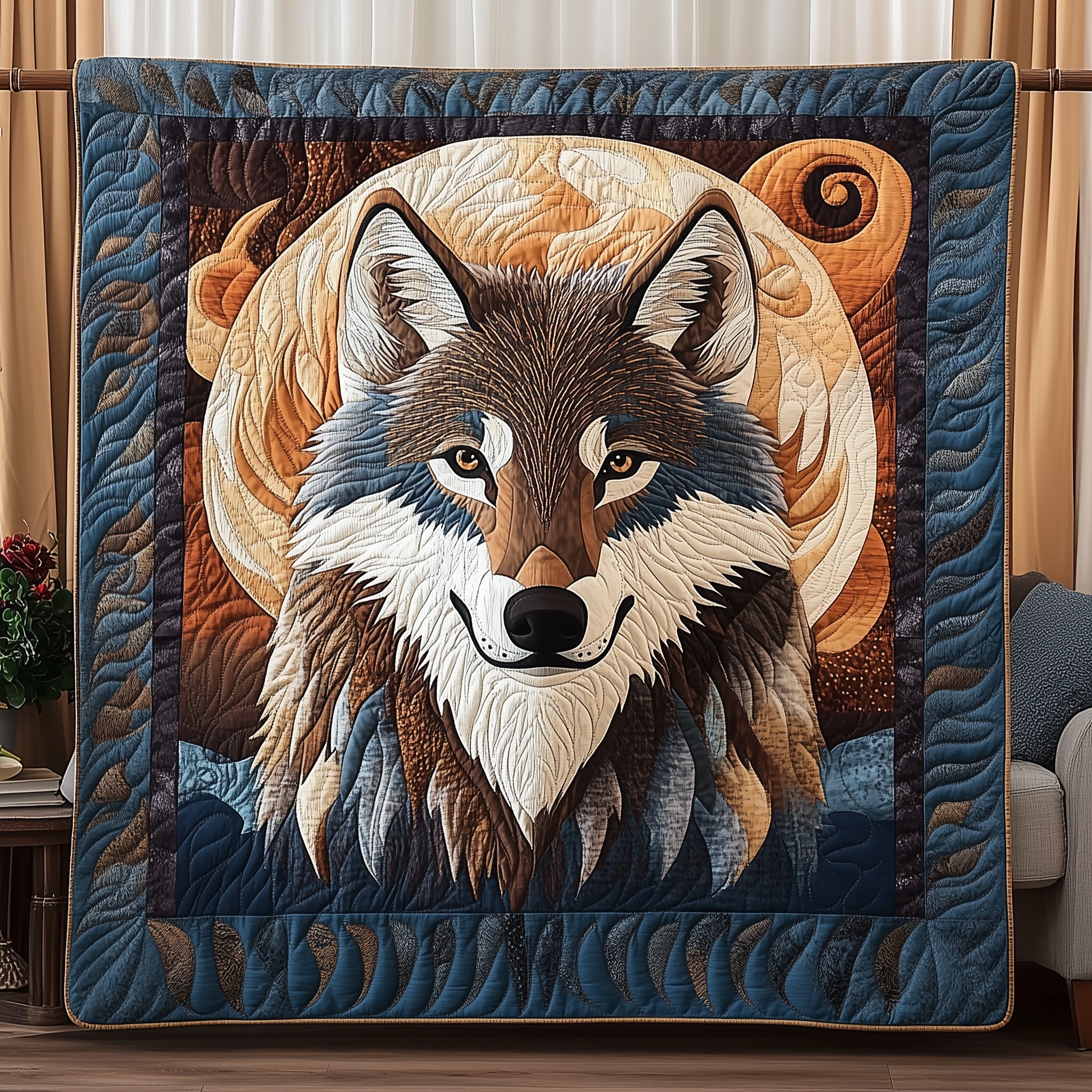 Spirit of the Wild Quilted Blanket Nice Throw BlanketUnique Gifts For Wolf Lovers