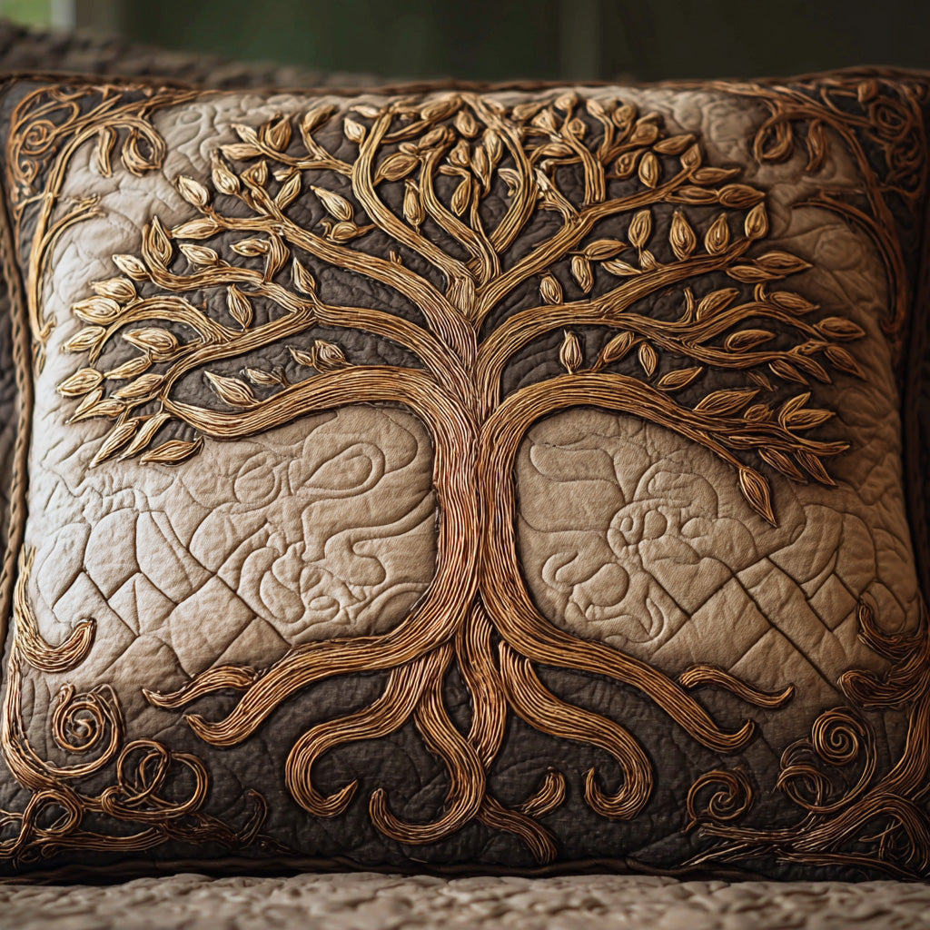 Spirit Roots Quilted Pillow Case Cute Pillow Covers Tree Of Life Merchandise