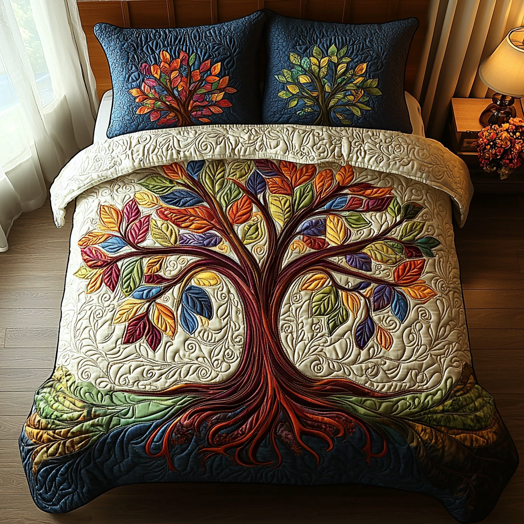 Spirit Tree Quilted Bedding Set Bedroom Decorations Tree Of Life Gifts For Men