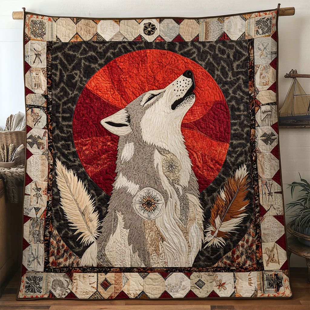 Spirit Wind Wolf Quilt Soft Quilt Blanket to Add Style and Warmth
