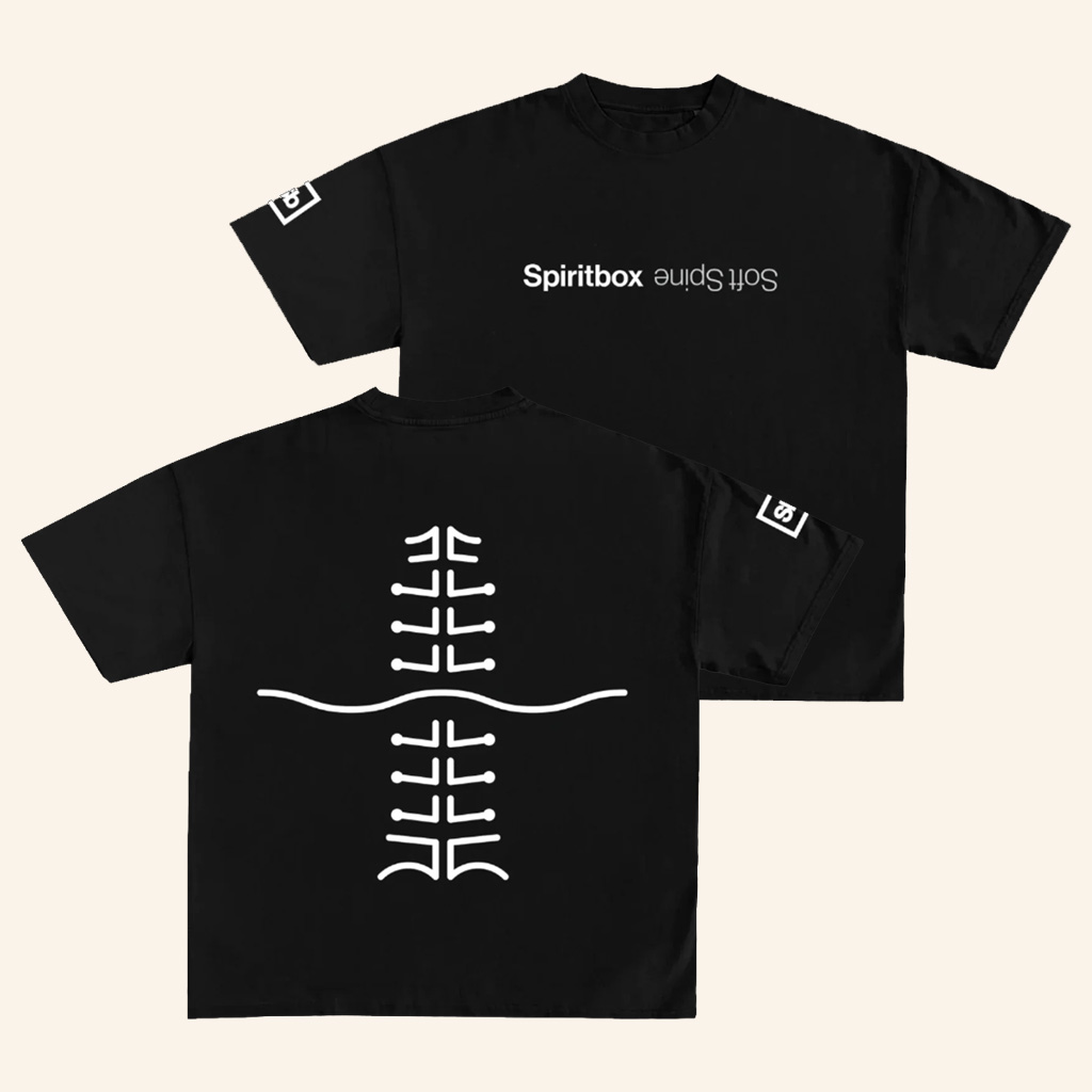 Spiritbox Merch Spine Icon Black T-Shirt Music Lover Gifts For Him